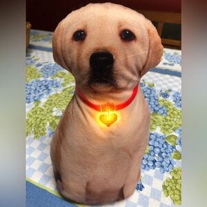 Door Stopper - lights up! Golden Labador retriever for that special Pet lover.